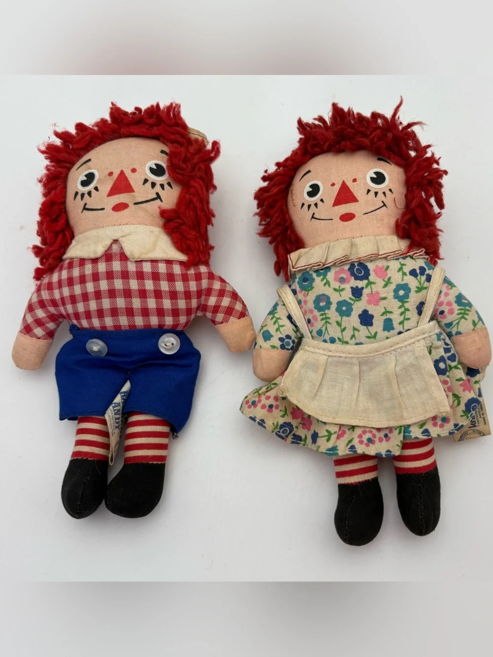 Vintage Raggedy Ann and Raggedy Andy Dolls